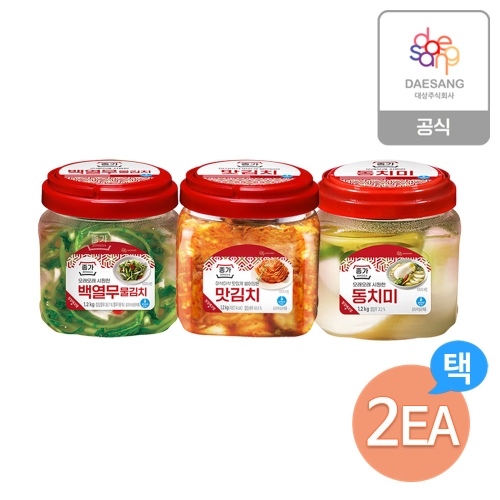 종가집 종가 김치 백열무물/동치미/맛김치 3종 택 (1.2kg,2개)_이미지