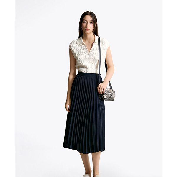 타미힐피거 Tommy Hilfiger 플리츠 미디 스커트 T22F6WSC041WT1C1G T22F6WSC041WT1C1G 148038_이미지