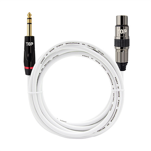 탑라인에이치디 HDTOP 5.5 스테레오 to XLR 암 화이트 케이블 (10m, HT-TP843)_이미지
