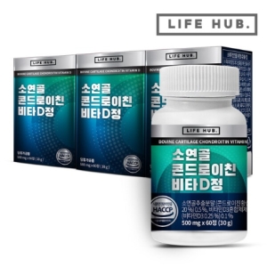 에프앤디 라이프허브 소연골 콘드로이친 비타D정 500mg 60정 (3개)