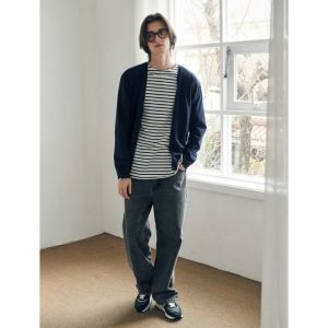 제너럴아이디어 MEN 베이직 와이드 데님 팬츠 GREY SBE1M11006