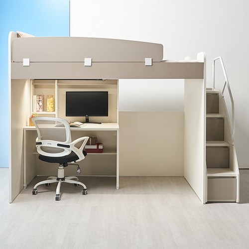 에보니아 허밍 계단형 기본형 벙커침대 SS (독립스프링)_이미지