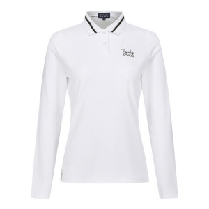 파리게이츠 골프긴팔티 라인 카라 로고 긴팔 티셔츠 522D1TS951_WH_이미지