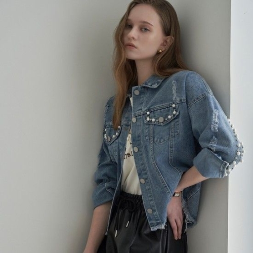 르니앤맥코이 빈티지 진주 코튼 데님 자켓 ML04JK113HJY