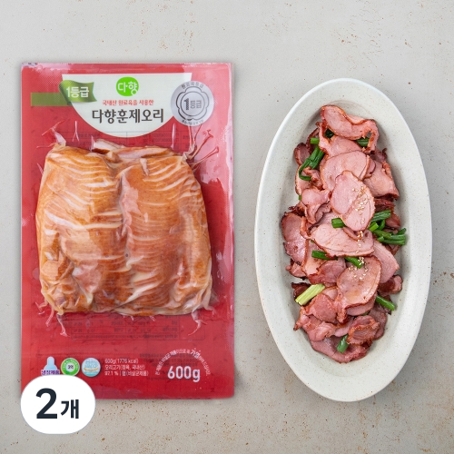 다향오리 다향오리 1등급 훈제오리 슬라이스 600g (2개)_이미지