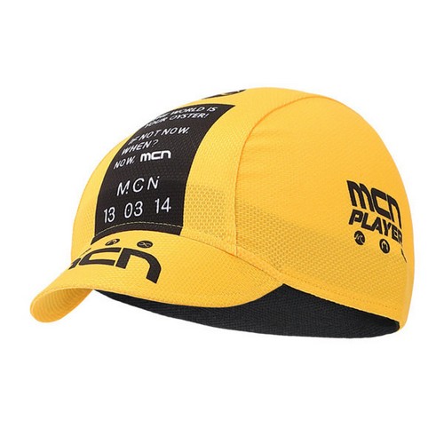 MCN 크롬 옐로우 사이클링캡