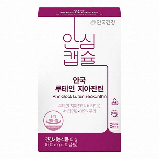안국건강 안심캡슐 안국 루테인 지아잔틴 30캡슐 (1개)_이미지