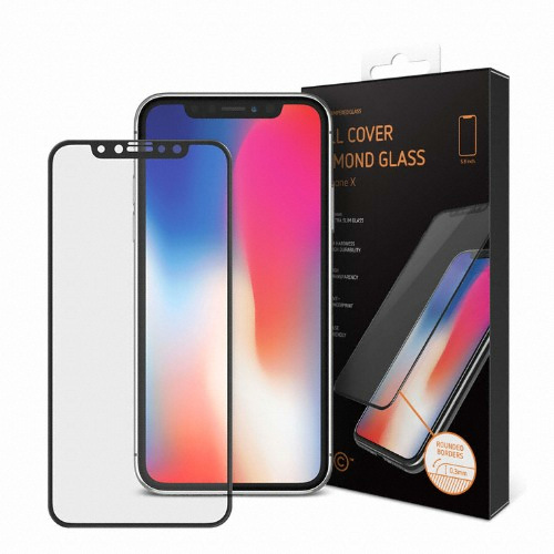 LAB.C 아이폰X/XS 풀커버 다이아몬드 글라스 강화유리 보호필름 (액정 1매)