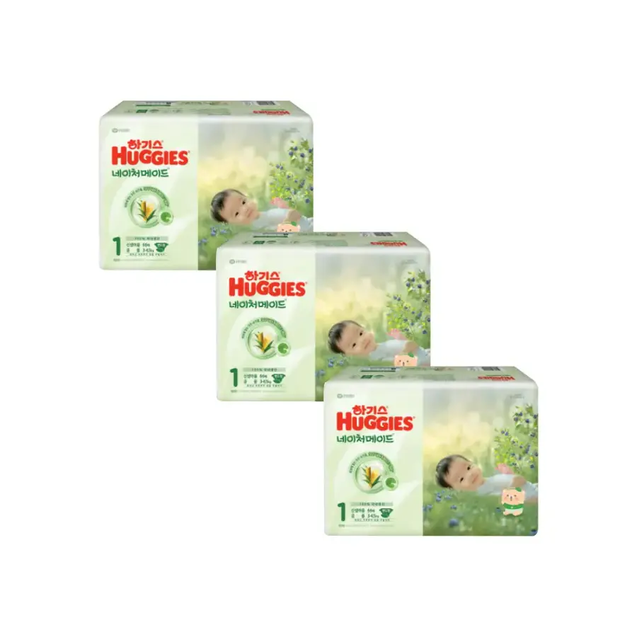 유한킴벌리 하기스 2025 네이처메이드 밴드형 1단계-공용 (198매)