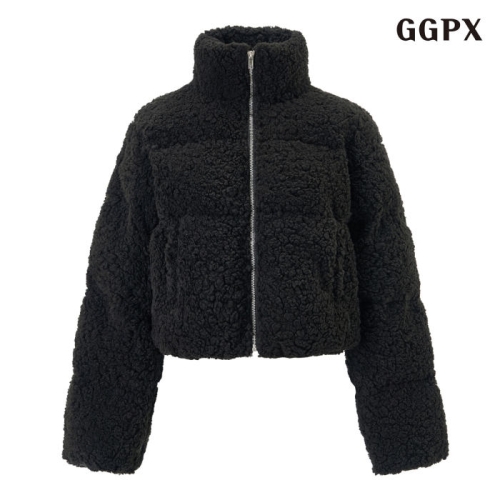 GGPX 부클 하이넥 볼 륨 집업 패딩 점퍼 GPDJJ021D