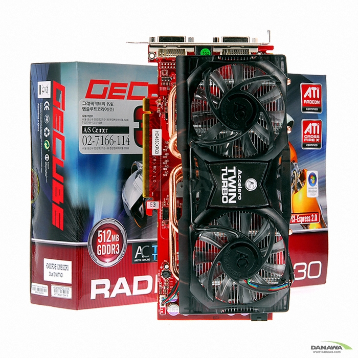 GECUBE �󵥿� HD 4830 512MB TwinTurbo + jabra ����