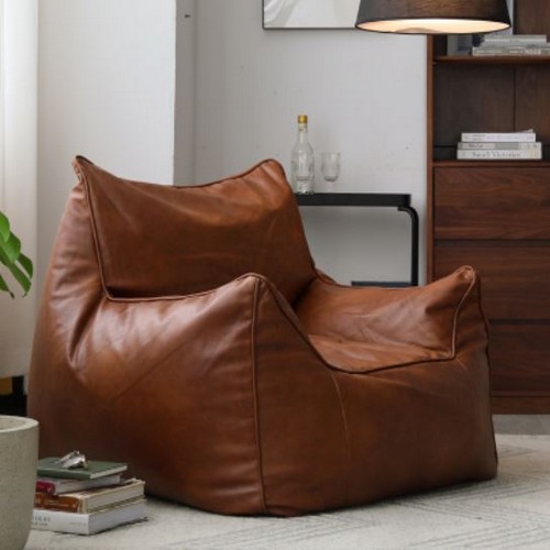 플래지어 톰 소프트 기능성 가죽 빈백 1인용 (스툴포함)_이미지