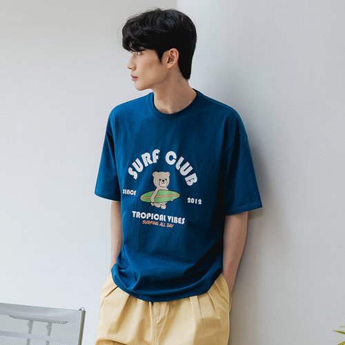 BEAR SURF CLUB 오버핏 반팔티 AST-4506