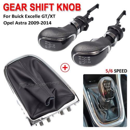 프레임 55565904 블랙 기어 시프트 노브 레버 가이터 부트 12mm 뷰익 엑셀레 GT/XT 오펠 아스트라 5/6단용_이미지