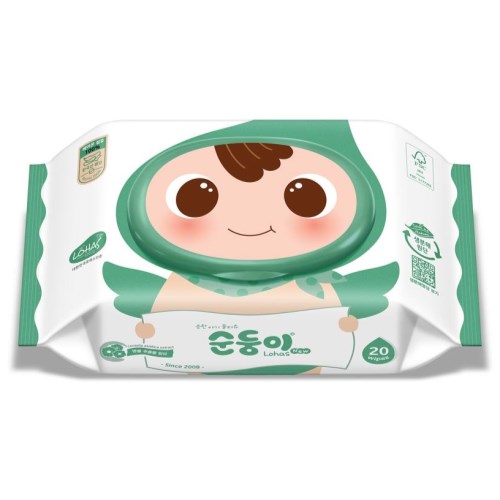 로하스 물티슈 캡형 20매