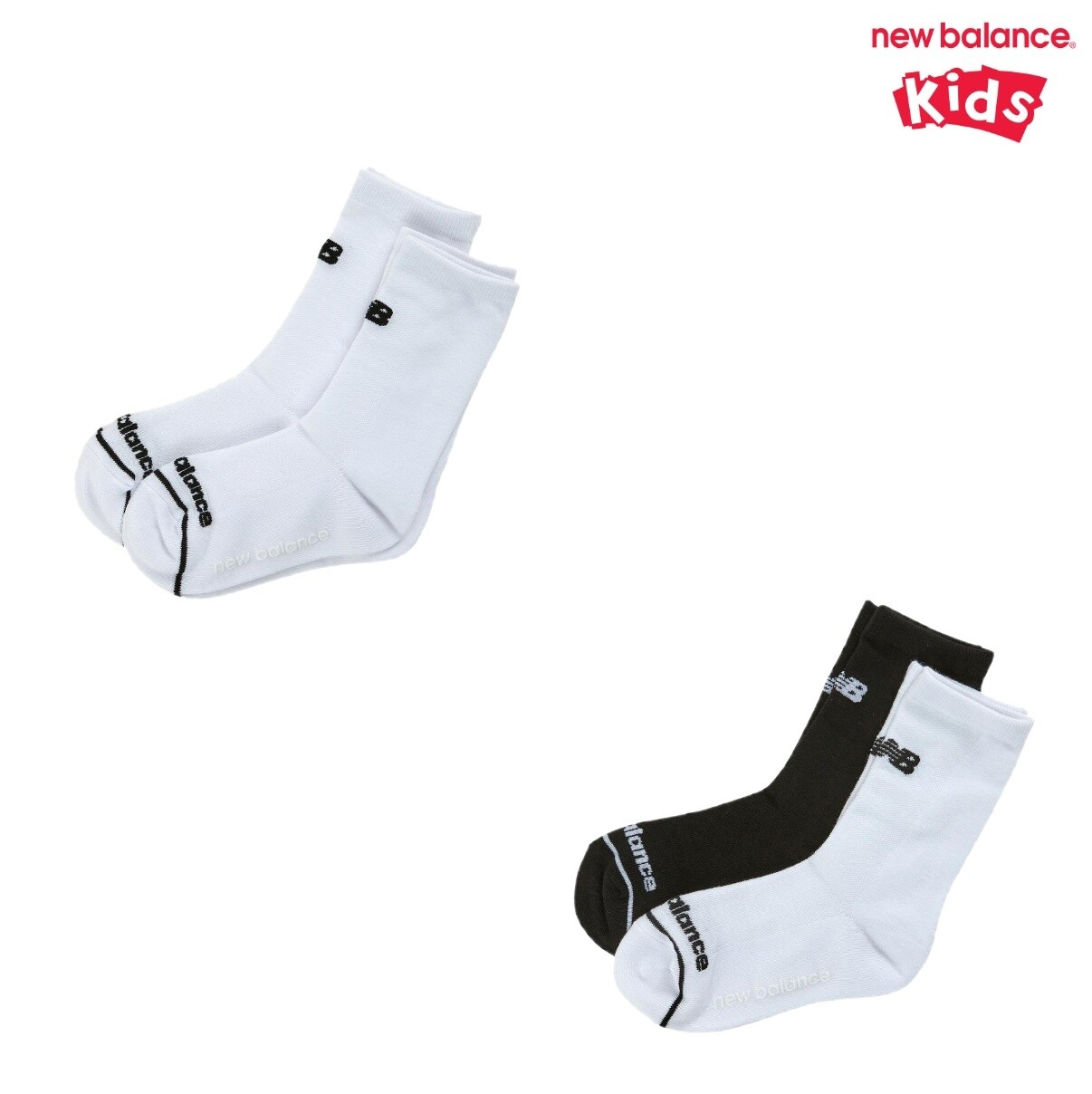 뉴발란스 키즈 2PCS 장목 양말 NK8EGF106U