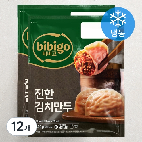 CJ제일제당 비비고 진한 김치만두 400g (12개)_이미지