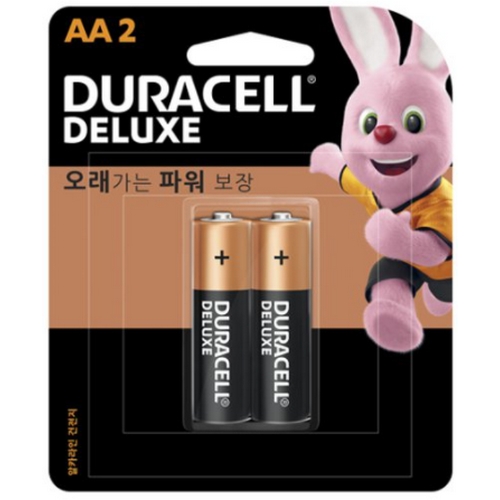 듀라셀 디럭스 알카라인 AA (2개)