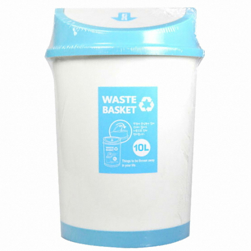 푸시 원형 휴지통 중 10L