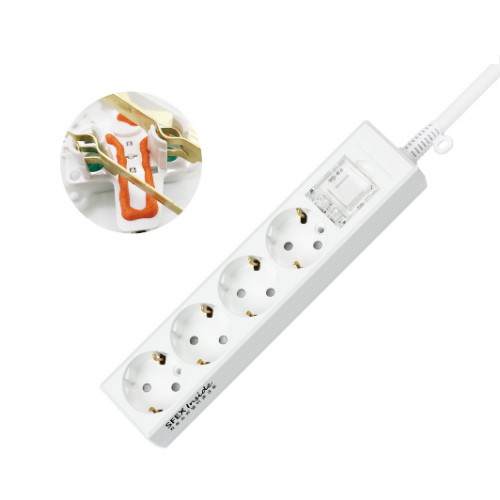 동양전자산업  스펙스 4구 16A 자동소화 메인스위치 멀티탭 (3m)