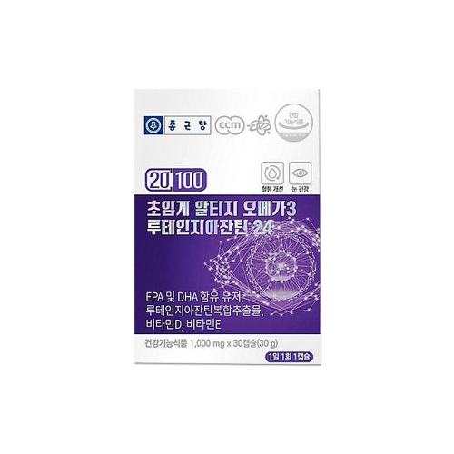 종근당 20100 초임계 알티지 오메가3 루테인 지아잔틴 24 30캡슐