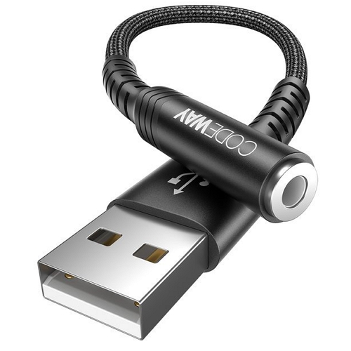 티에프엔아이엔씨 코드웨이 USB A to 4극 외장형 사운드카드 (정품)_이미지