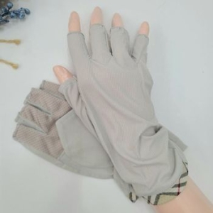 애슬릿 체크 여름 시원한 쿨 손등 가리개 운전 반장갑 34405682_이미지