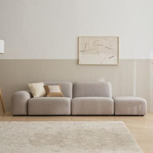 한샘 모아 모듈형 오픈형 패브릭 소파 4인용_이미지