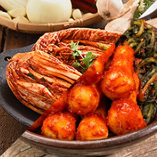 다홍김치 포기김치 5kg+총각김치 5kg (1개)_이미지