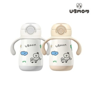 유비맘 데일리 스테인리스 원터치 빨대컵 260ml (1개)_이미지