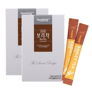 힐링 간편한보리차50스틱x2박스 100 순수보리추출분말