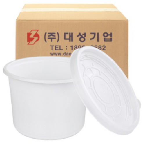 대성기업 쿡앤락 ㅤ국용기 대 백색 (500개)_이미지