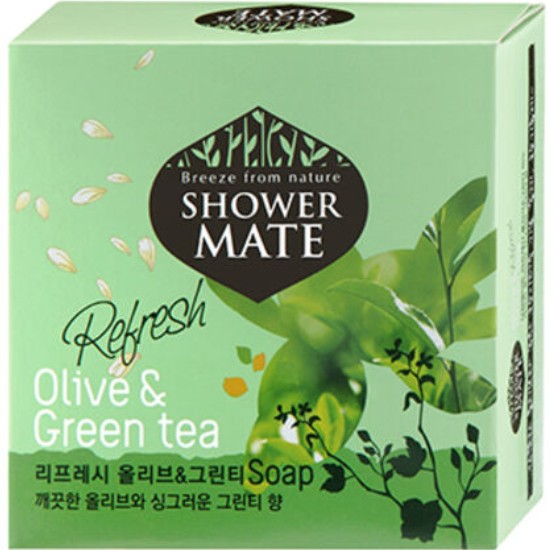 샤워메이트 올리브 그린티 비누 100g이미지입니다. 누르면 해당 게시물로 새창이동합니다.