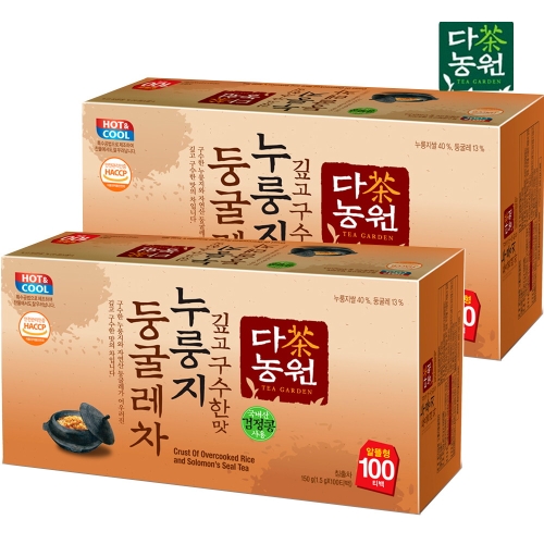 다농원 누룽지 둥굴레차 티백 100티백 (2개)_이미지