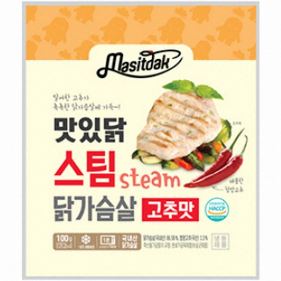 푸드나무 맛있닭 스팀 닭가슴살 고추맛 100g (1개)