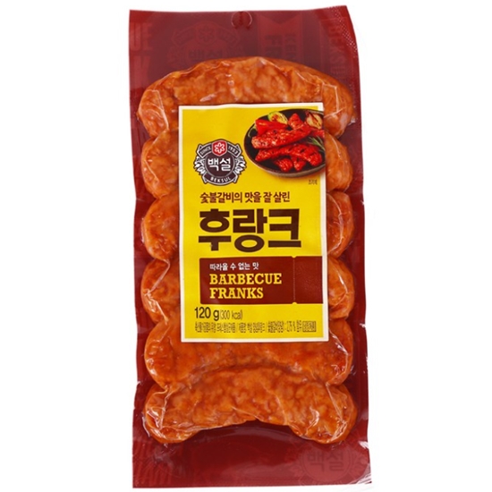 CJ제일제당 백설 숯불갈비 후랑크 120g이미지입니다. 누르면 해당 게시물로 새창이동합니다.