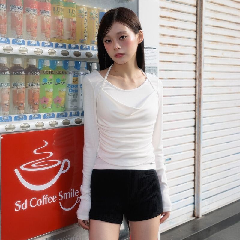 로제프란츠 Drape Layered Halter Long Sleeve Ivory 3768872 409065_이미지