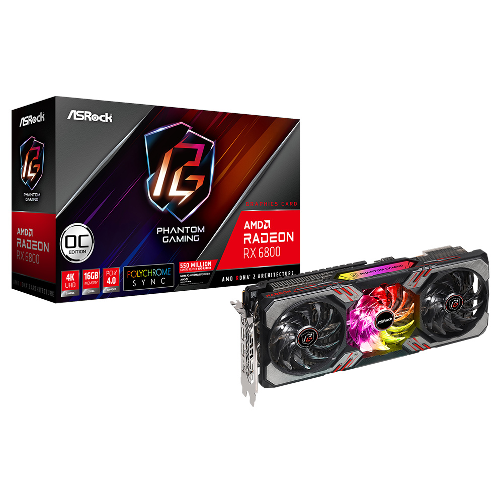 ASRock Phantom Gaming D 라데온 RX 6800 OC D6 16GB 에즈윈_이미지