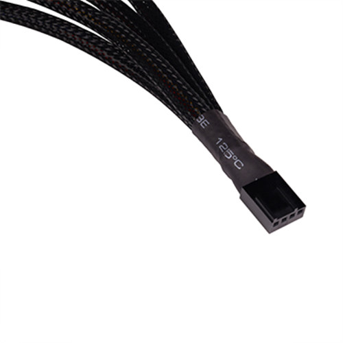 ALPHACOOL Y형 스플리터 4pin to 4x4pin PWM 케이블 (0.3m, 블랙)_이미지