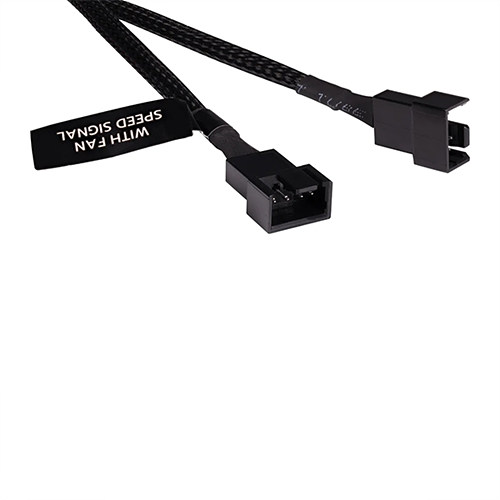ALPHACOOL Y형 스플리터 4pin to 4x4pin PWM 케이블 (0.3m, 블랙)_이미지