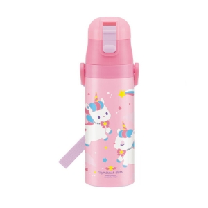 원터치 스텐 물통 핑크 알리콘 470ml