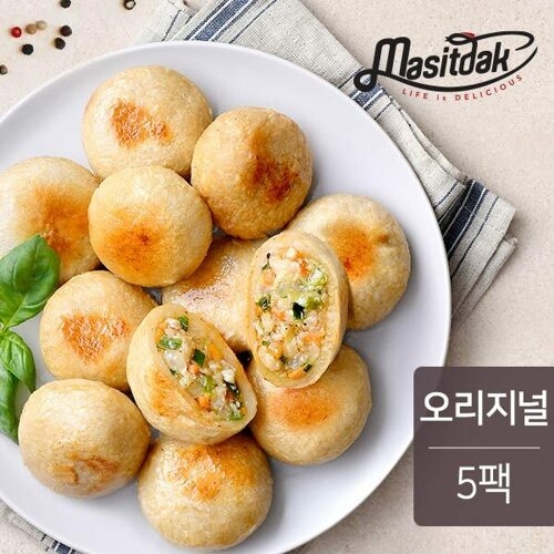 푸드나무 맛있닭 닭가슴살 한끼 어묵만두 오리지널 200g [5개]