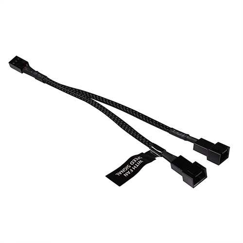 ALPHACOOL Y형 스플리터 3pin to 2x3-pin 케이블 (0.15m, 블랙)_이미지