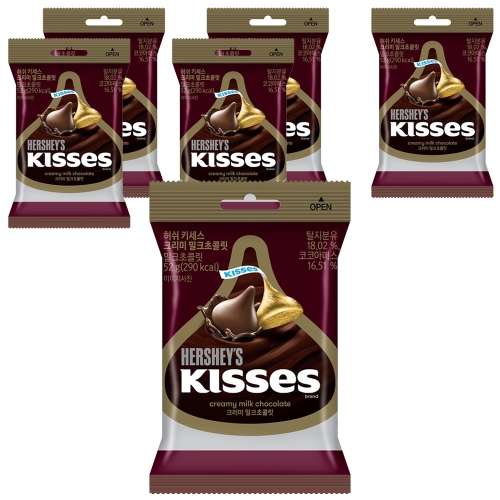 키세스 크리미 밀크 초콜릿 52g 6개