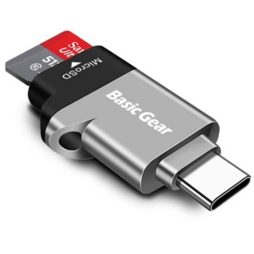 베이직기어 C타입 USB 3.2 마이크로 SD 카드리더기