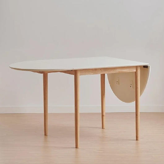 스칸디아 오트 접이식 확장형 식탁 1600 (의자4개)_이미지