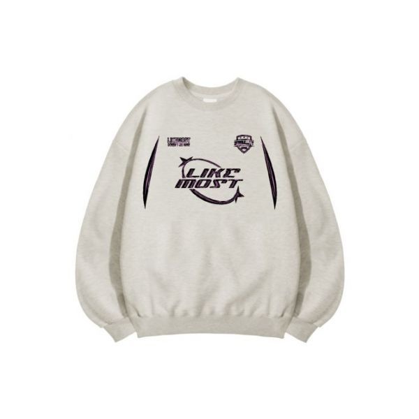 모스트 라이크더 라이크 링스타 오버핏 스웨트셔츠 오트밀 321515_이미지