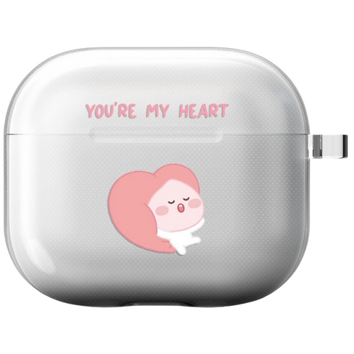 더블유아이 에어팟3 카카오프렌즈 스윗리틀하트 투명 젤리케이스_이미지