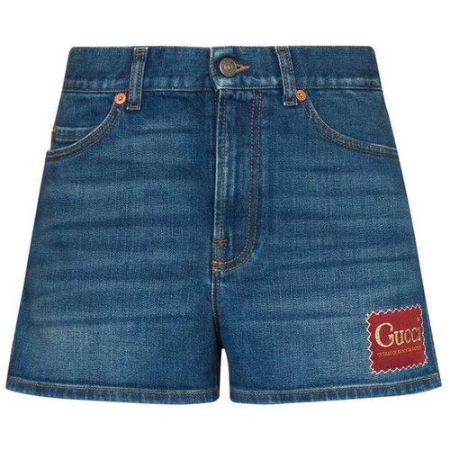 구찌 로고 데님 숏팬츠 583978 XDA6N 4759