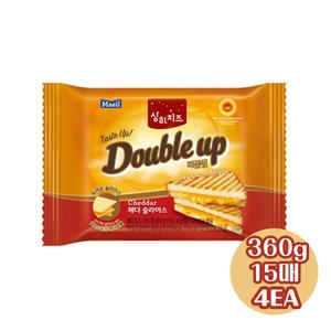 매일유업 상하치즈 더블업 체다 슬라이스 치즈 360g (4개)